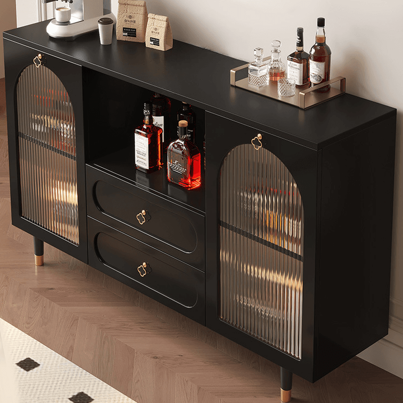 Glamorous Engineered Wood Buffet Table with 2 Drawers, Glass-panel Door and Adaptable Shelf thumbnail 6