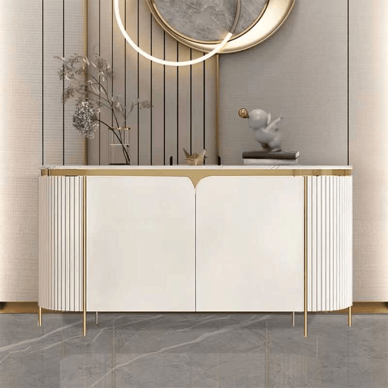 Glamorous Ground Sideboard with Standard/Narrow Size, 1 Shelf, Cabinets, Sintered Stone Countertop, and 2 Doors thumbnail 15