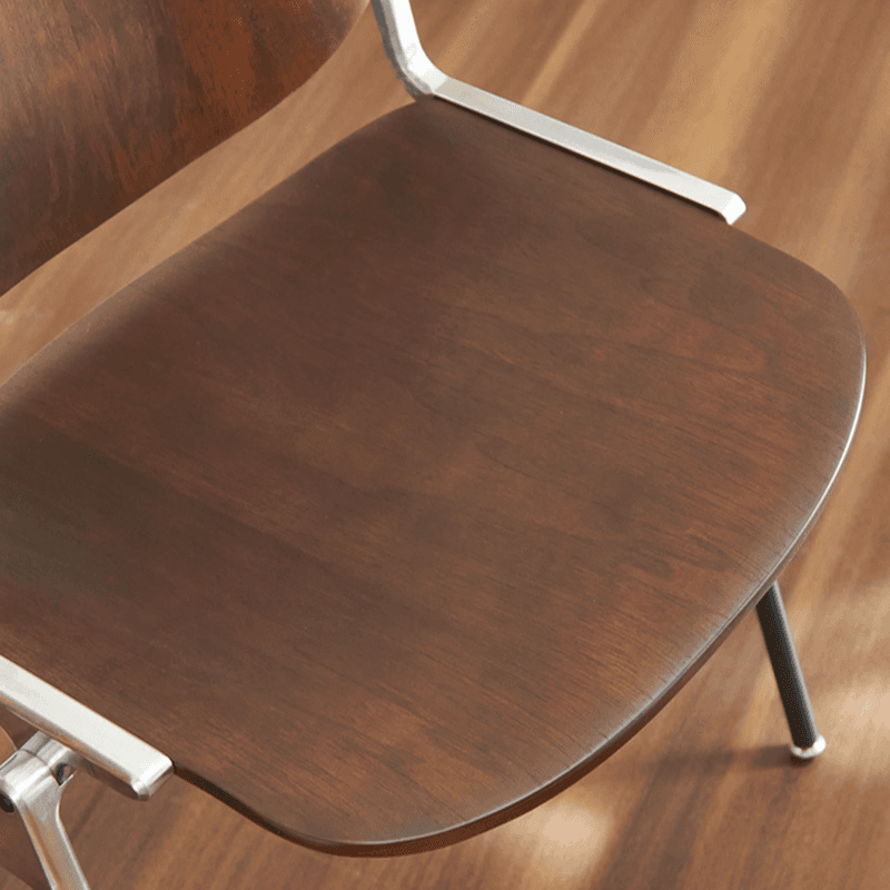 Old School Ventilated Back Armless Chair with Ink/Metallic Metal Legs, Nestable thumbnail 20