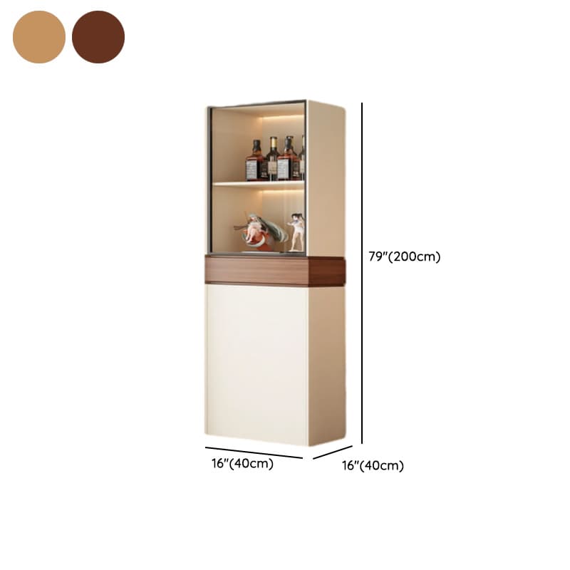 Rectangular Detached Accent Cabinet with Damp-proof, Scratch-immune Glazed Door in Chalk/Sepia and Soft Close Drawer thumbnail 18