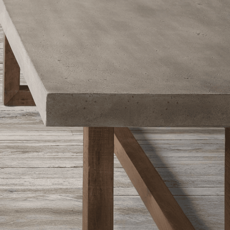 Rectangular Standard Table Height Fixed Dining Table in Wood Scoring for 8/for 6/4 People with a Wooden Tabletop in a Trendy Style thumbnail 4