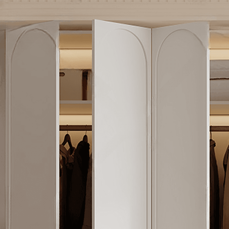 Minimalist Manufactured Wood Independent Almirah with 3-Drawer, Interior Shelves, and Clothing Rod thumbnail 6