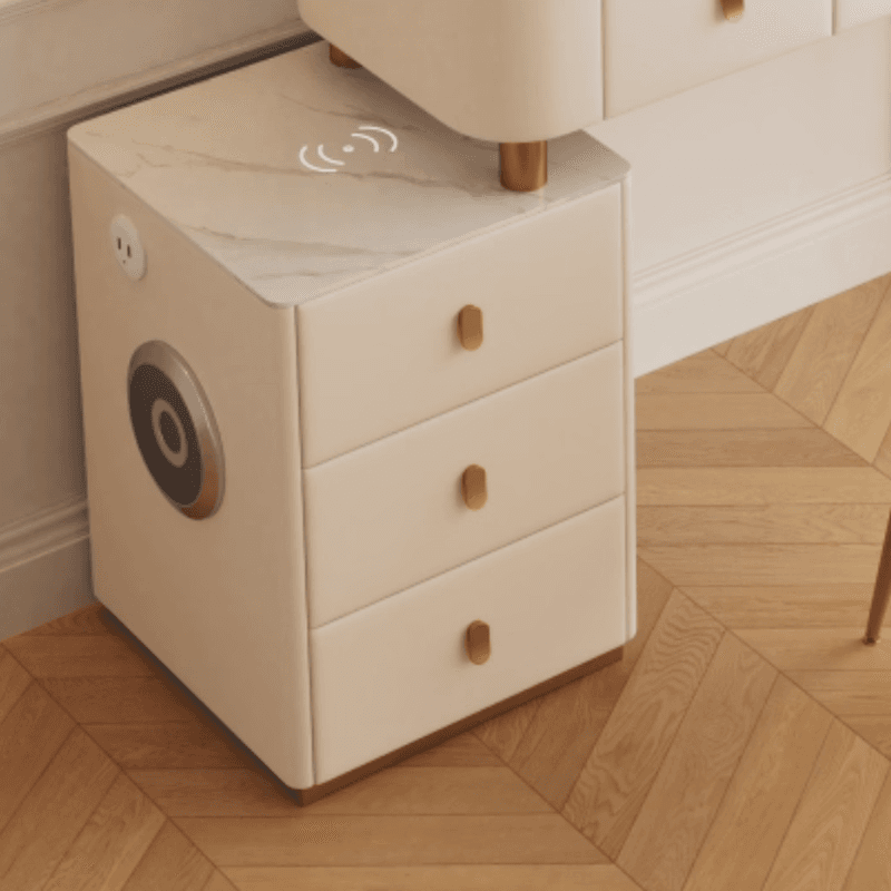 White/Gray/Beige Standard Alloy Vanity Set with LED Mirror, Chair & 6 Drawers thumbnail 3