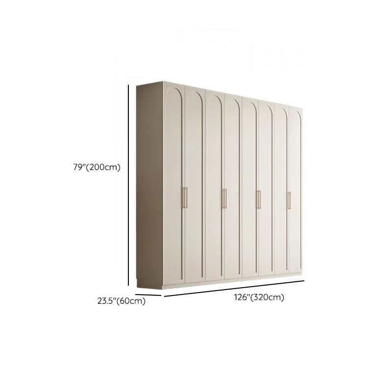 White Casual Manufactured Wood Independent Armoire Cabinet with Compartments, Soft Close Door, and Interior Shelves thumbnail 31