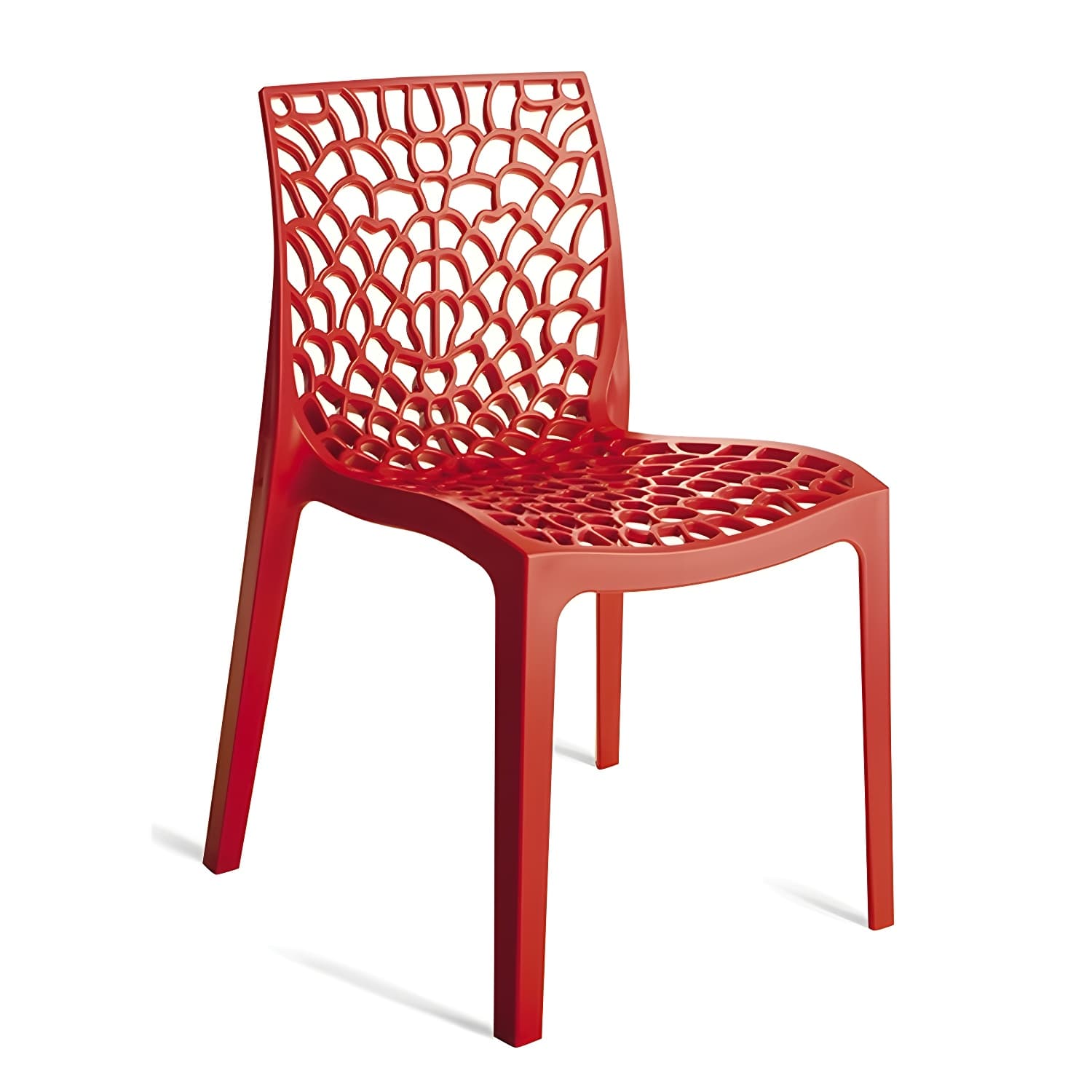 Scandinavian Style Plastic Side Chair with Armless Design Suitable for Kitchen & Dining thumbnail 7