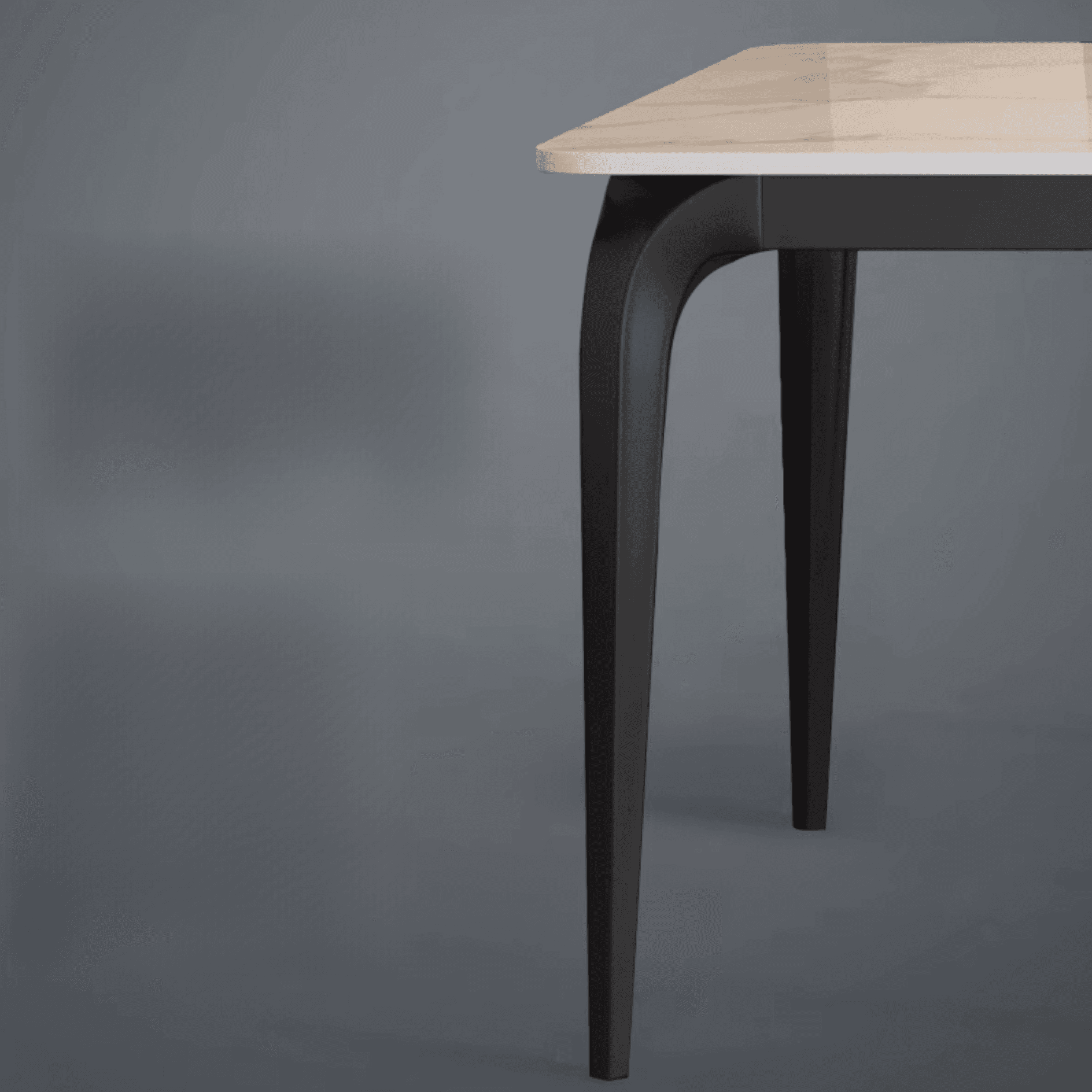 Trendy White/Charcoal/Light Gray Rectangle Scratch Resistant Sintered Stone Top Dining Table for 4/8 People/Seats 6, Standard Table Height thumbnail 14