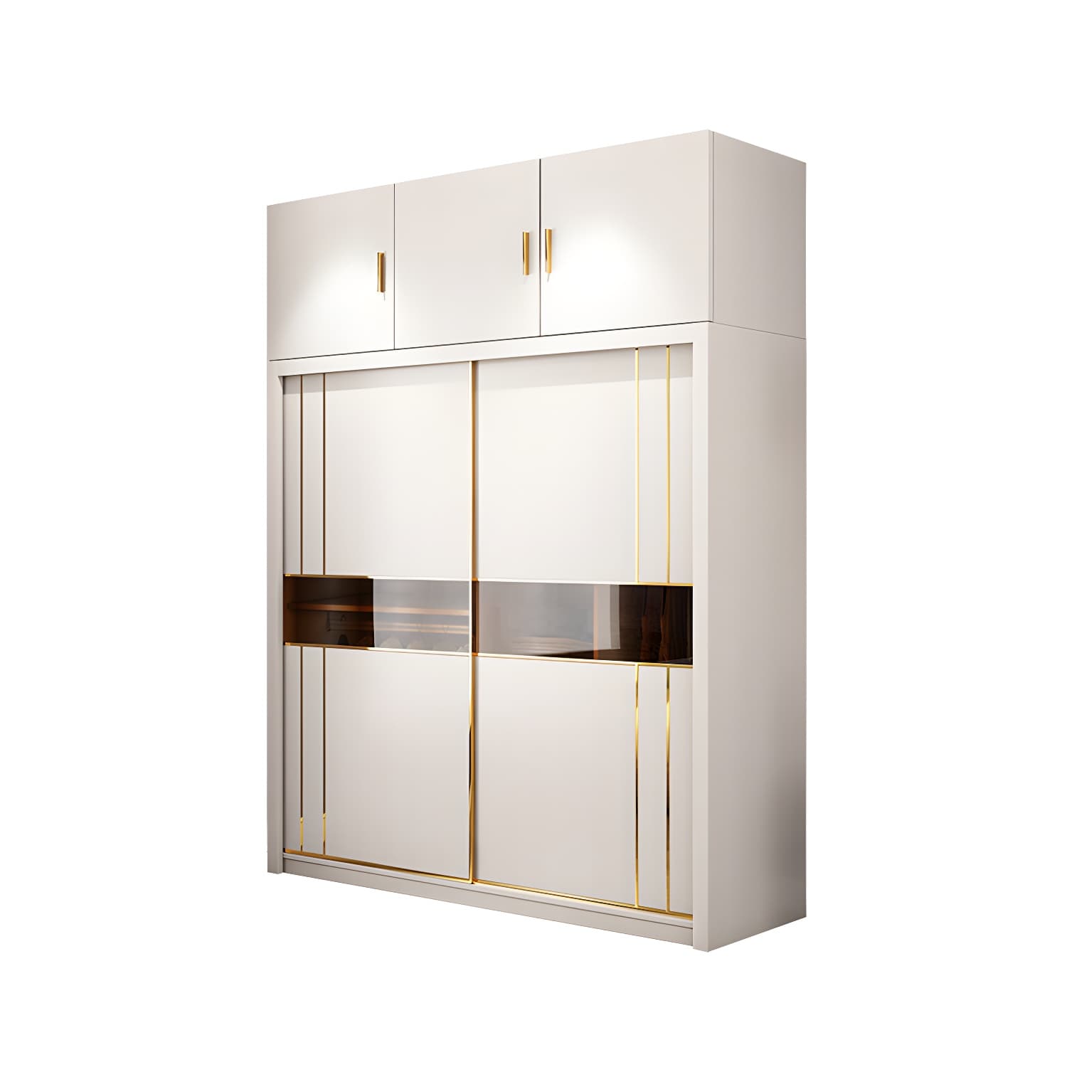 Modern Style Wardrobe Cabinet Glass Wardrobe Closet for Home thumbnail 11