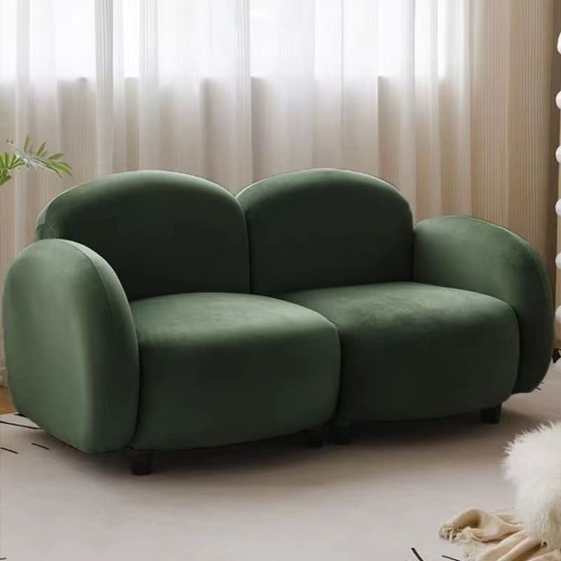 Grey/Green/Coffee Upholstered Cushioned Loveseat with Armrest Living Room thumbnail 4