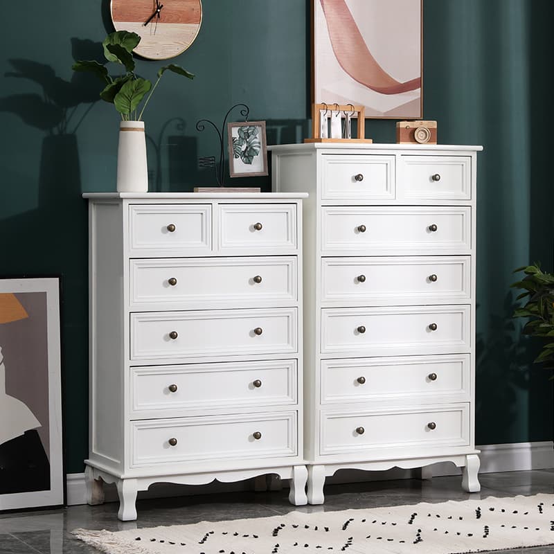 Modern Wooden Bachelor Chest with Vertical Drawers with Drawers thumbnail 7