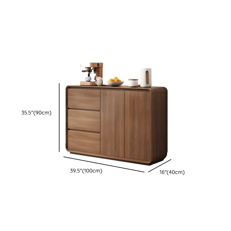 Ground Detached Cocoa Worktop Sideboard with Kitchen Gadget Storage for Culinary Space thumbnail 9