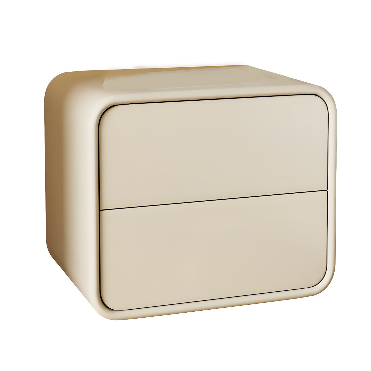 Contemporary Style 2 Drawer Night Table Solid Wood Frame Leather Nightstand thumbnail 10