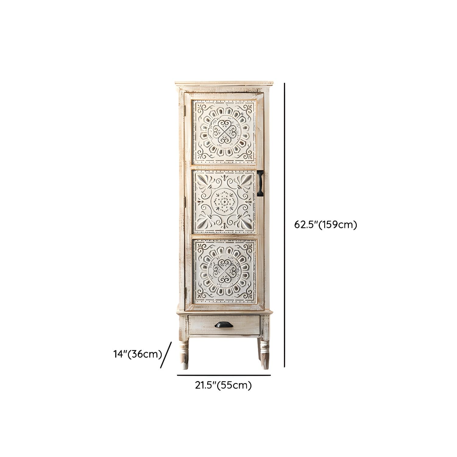 14.2'' Wood Rectangular Traditional Accent Cabinets with Drawers and Cabinet Included thumbnail 17