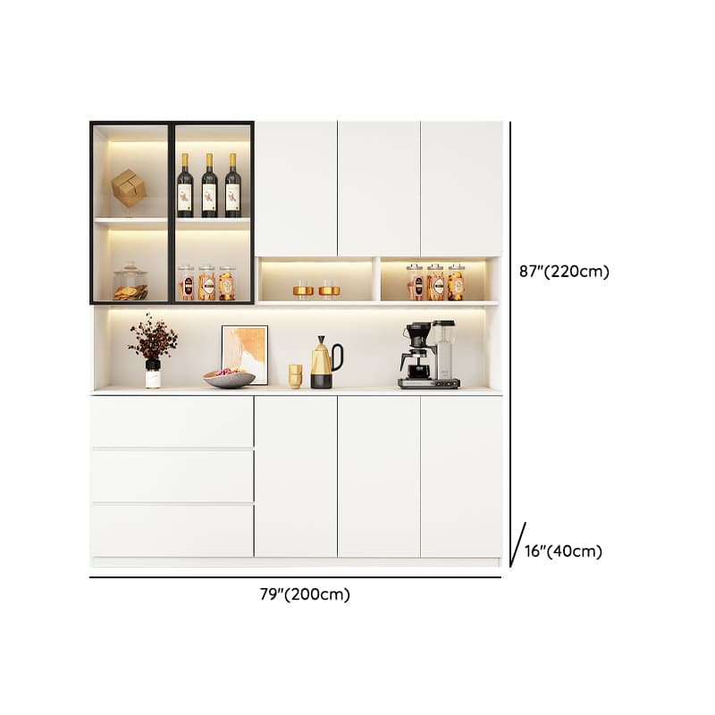 Modern White Wood Sideboard/Credenza 40cm Wide 220cm Tall - image 22