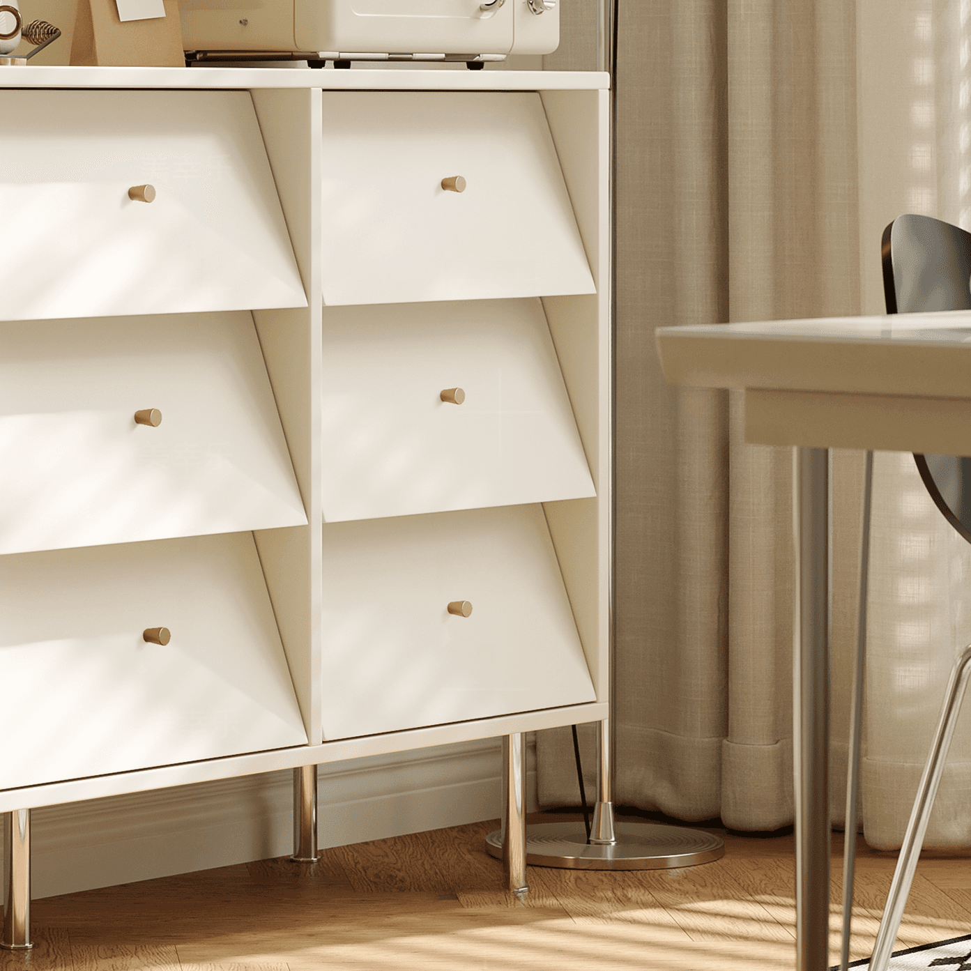 Chalk Casual Raw Wood Semainier for Sleeping Quarters with 9 Drawers/6 Drawers Horizontal/Vertical thumbnail 3