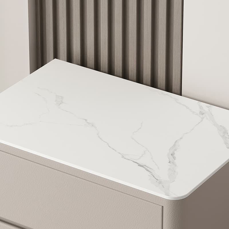 Glam Style Solid Wood Storage Chest with Stone Top and Soft-Close Drawers thumbnail 14