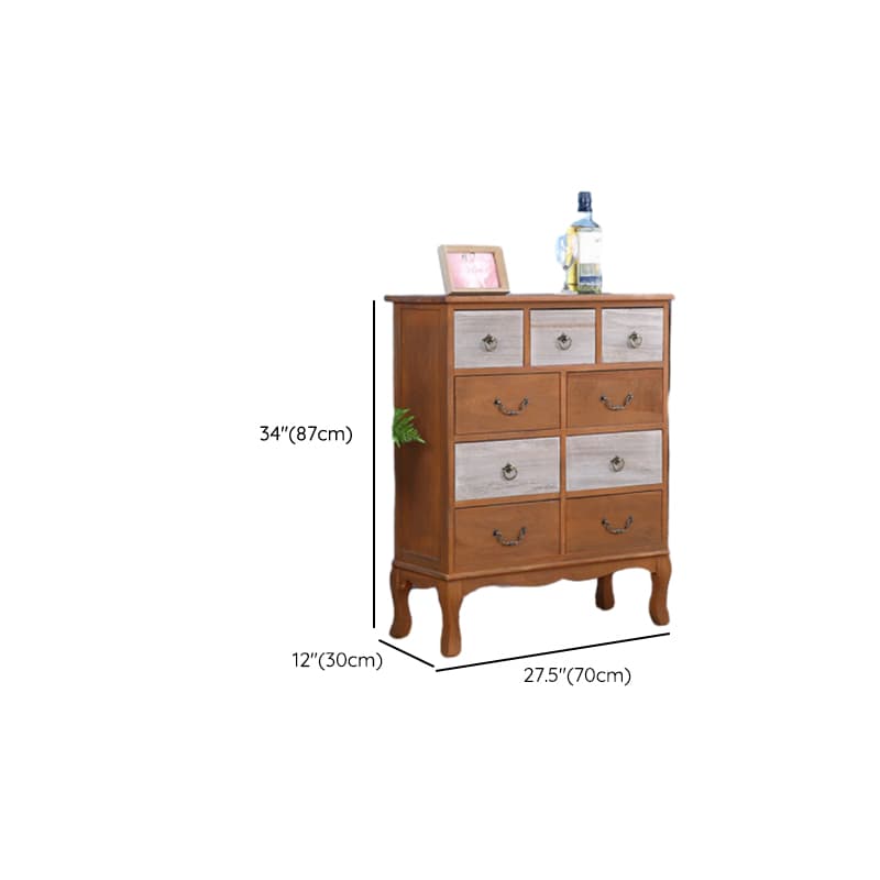 French Wood Vertical Console Dresser with 9 Drawers/7 Drawers/10 Drawers thumbnail 24