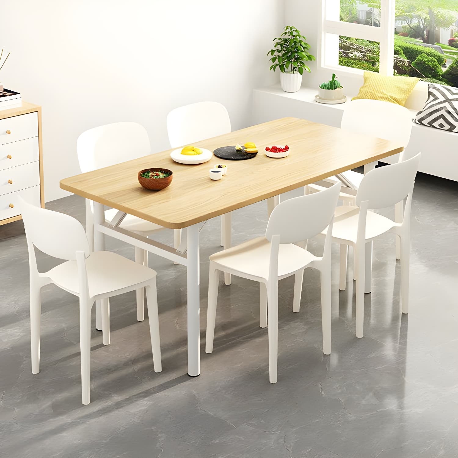 Scandinavian Style Stackable Kitchen&Dining Chair, Plastic and Non-Upholstered thumbnail 20