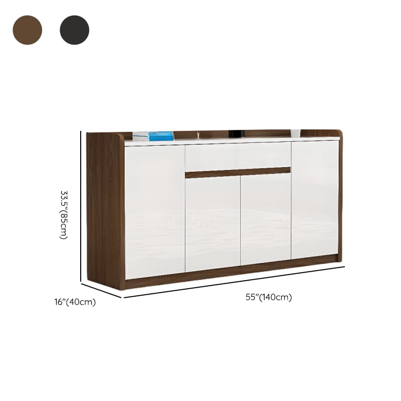 Minimalist Sintered Stone Buffet Table with 3 Drawers/Single Drawer, Closet, Standard/Wide/Narrow Size, Changeable Shelf, and 5 Doors/4 Doors/3 Doors thumbnail 12