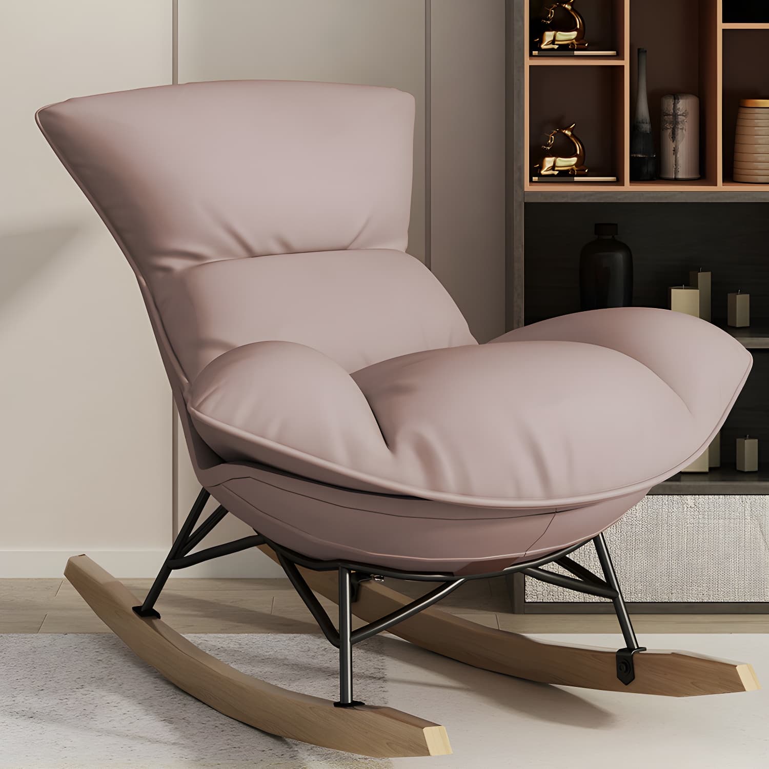 Nursery Sofa Rocking Chair Indoor Rocking Chair for Living Room and Bedroom thumbnail 8