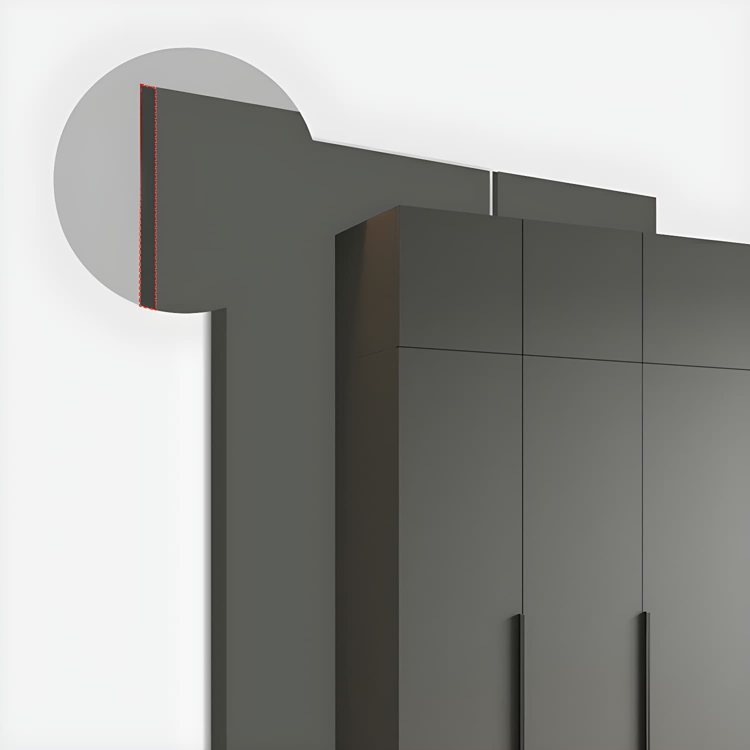Modern Grey Wood Wardrobe Armoire with Drawers & Shelves for Ample Storage thumbnail 6