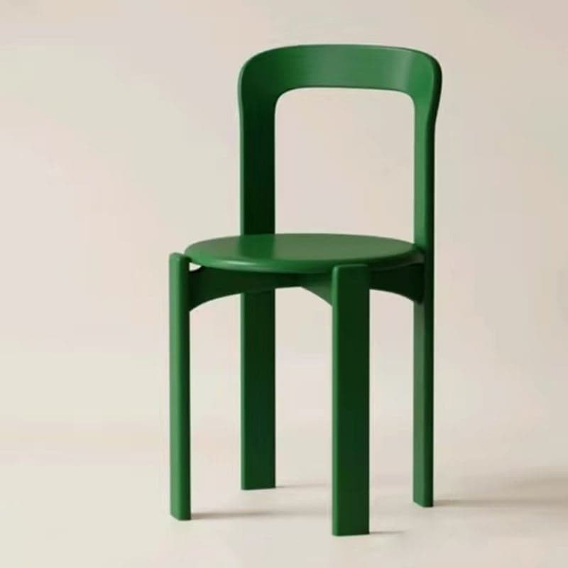 Solid Wood Armless Dining Chair with Open Back for Living Room thumbnail 4