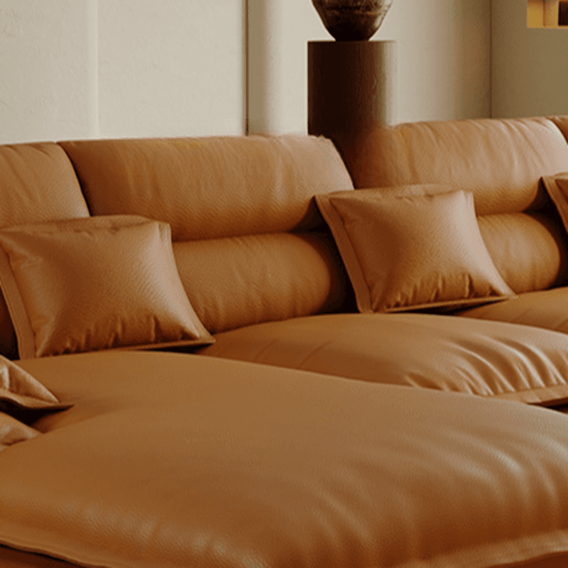 Modern Simple Style Midnight Black/Sepia/Chalk L-Shape Sofa Recliner Seats 5 thumbnail 17