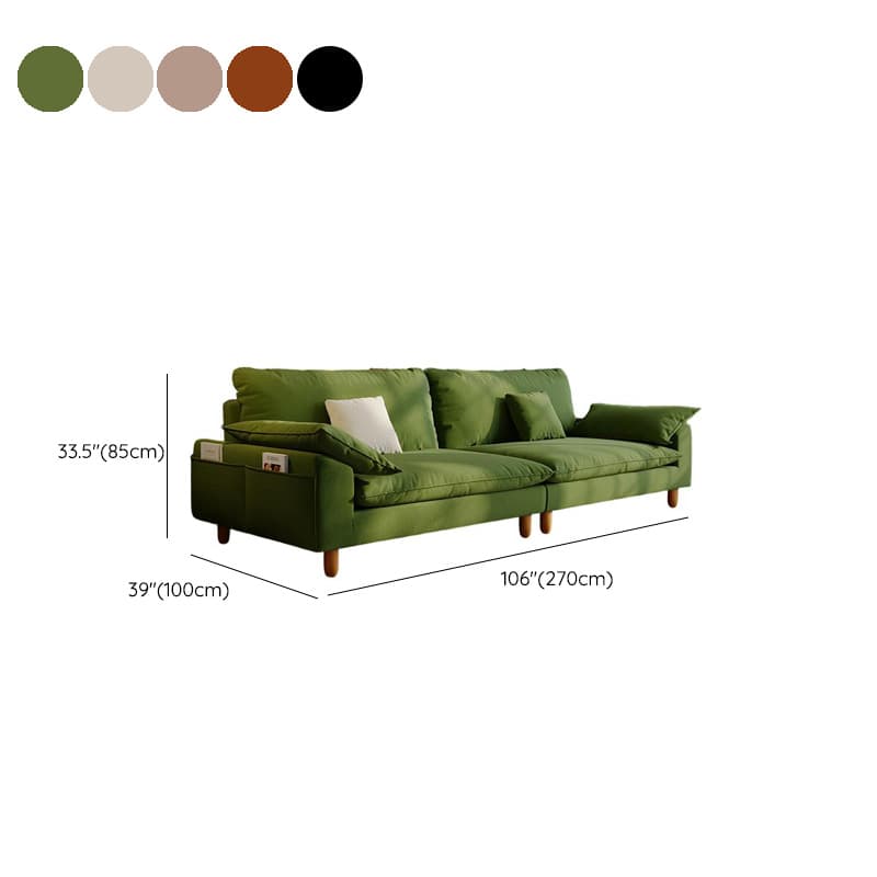 Gray/Sage/Amber Color Standard Sofa with Armrest and 4 Pillows for Drawing Room thumbnail 15