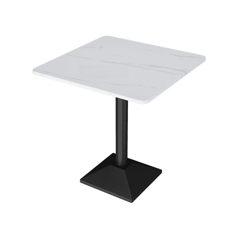 Trendy/Art Deco White Sintered Stone Dining Table, Fixed Mechanism, Seats 2, Scratch-immune thumbnail 8
