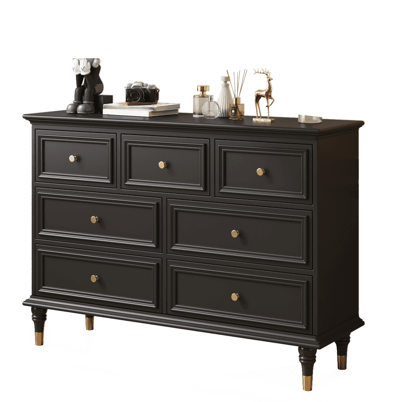 Trendy Natural Wood Console Dresser with 9/7/6 Drawers in Horizontal/Vertical Orientation