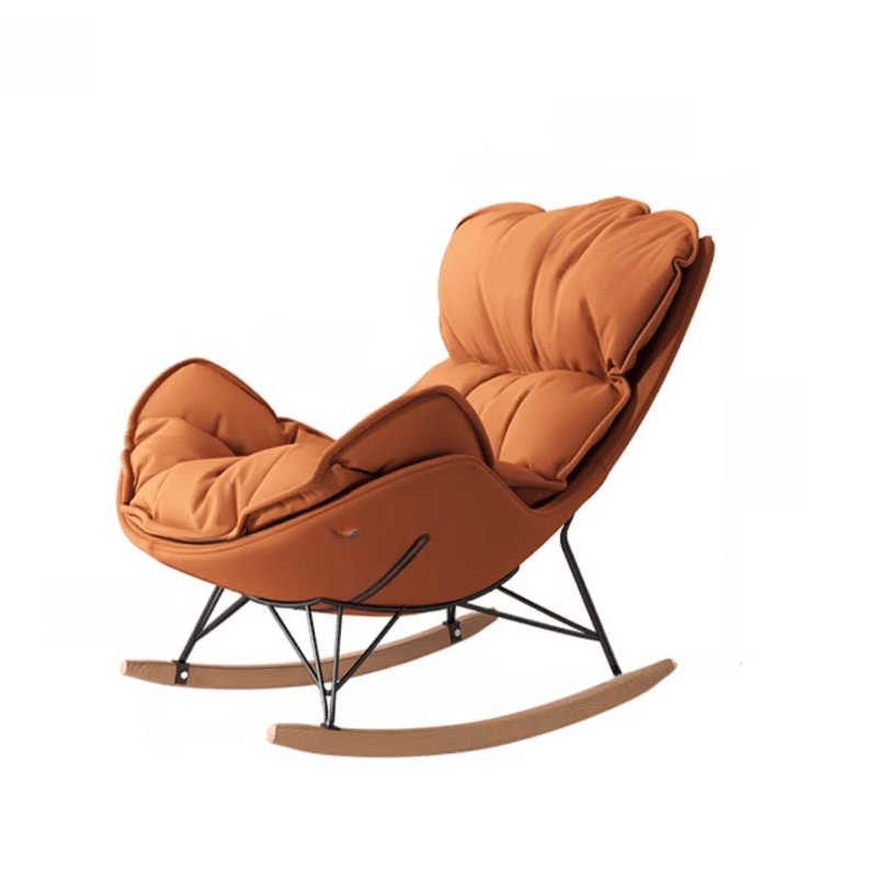 Stationary Rocking Chair with Flared Arm and Rear Support thumbnail 17