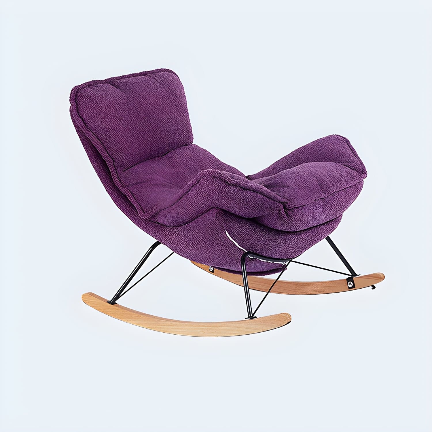 Modern Leather Rocking Chair Removable Cushions Rocker Chair for Drawing Room thumbnail 8