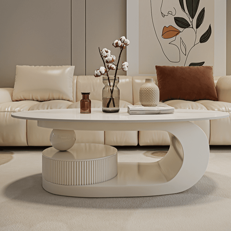 Nested Elliptical Accent Table with Repository Storage for Indoor Use thumbnail 10