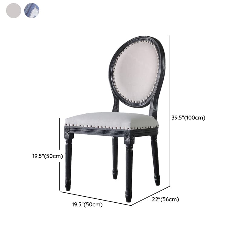 Victorian Style Side Chair with King Louis Back and Bordered Frame, Balanced Stability thumbnail 24