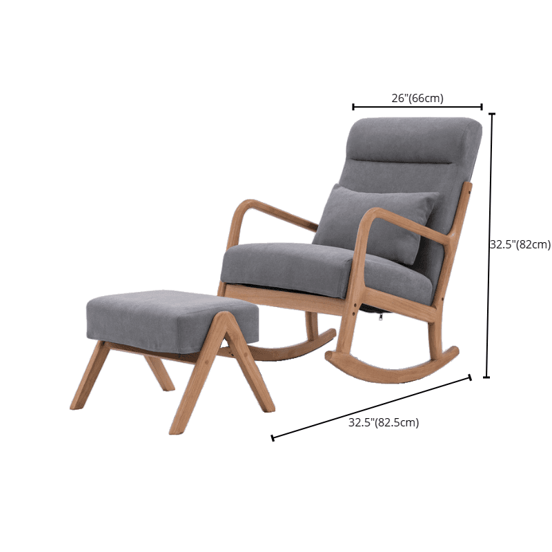 Casual Chalk/Cocoa/Azure Wood Rocking Chair Couch thumbnail 22