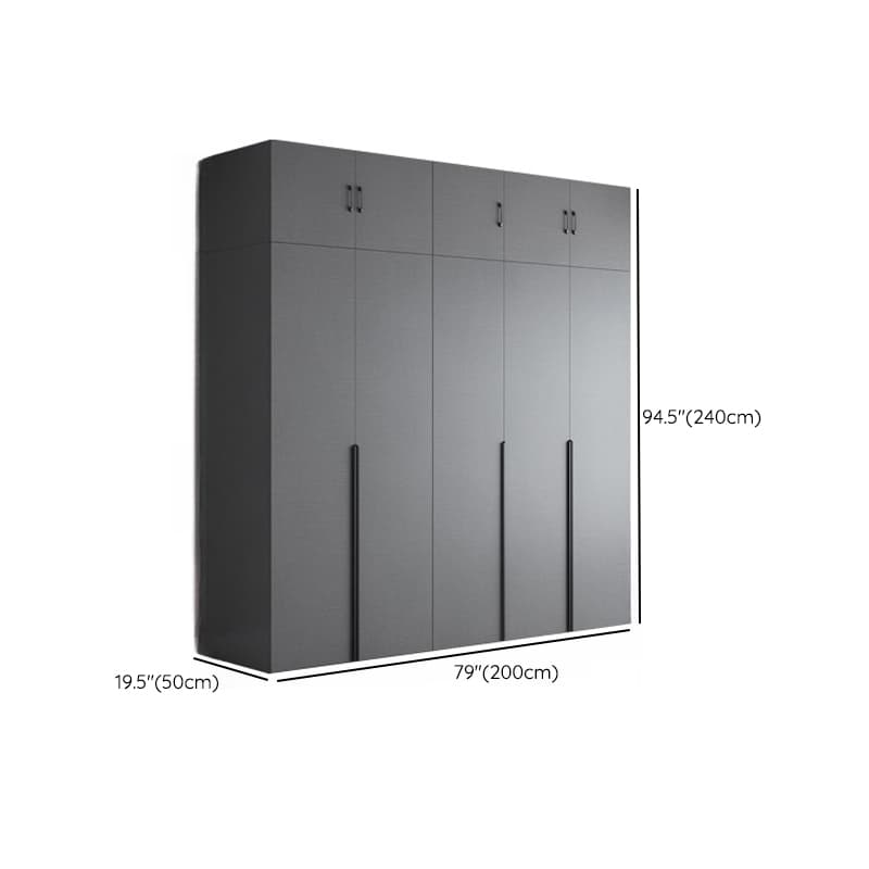 Trendy Dove Grey Wooden Wardrobe with Interior Shelves, Soft Close Door & Hanging Rod thumbnail 33