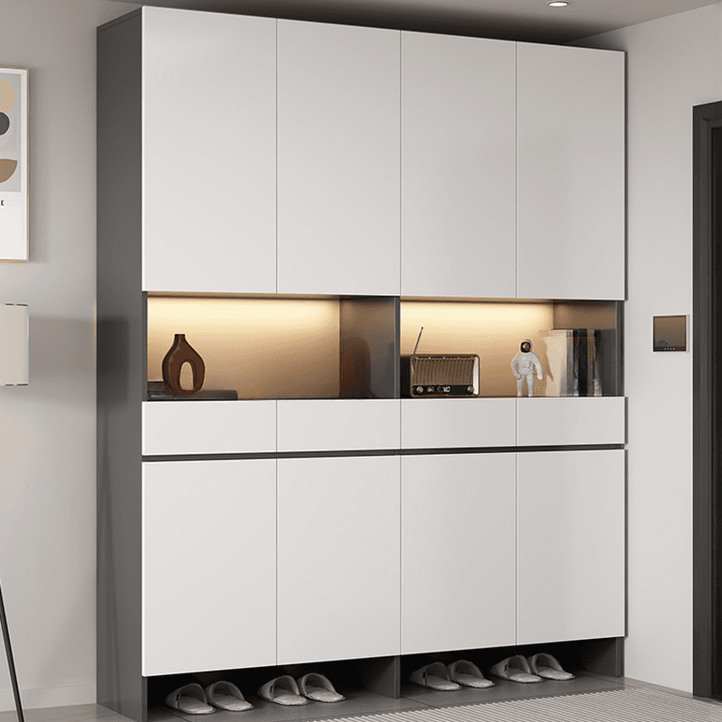 Trendy Rectangle Accent Cabinet with Hutch, Changeable Shelf, Groove Handles, Multi-Color Top, and Soft Close Drawer thumbnail 4