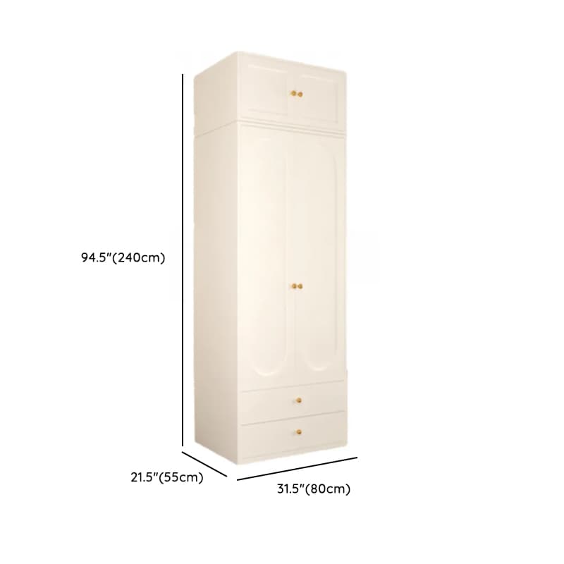 Chalk Casual Unattached Wardrobe with Adaptable Shelf, Soft Close Door, Hanging Rod, and Articulated Mechanism thumbnail 21