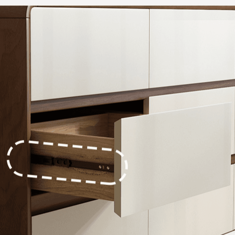 Simplistic Large Vanity Set with Rubberwood Table Top and Auburn Seat, Featuring 8/11/5 Drawers, No Suspension thumbnail 2
