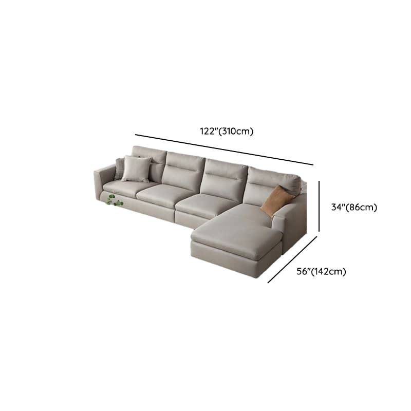 Straight/L-Shape Cotton Upholstered Sofa Couch/Sofa Chaise, Horizontal/Right Hand Facing Orientation thumbnail 17