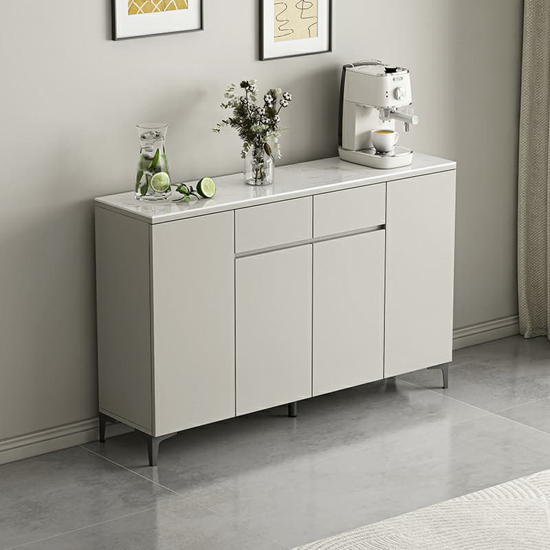 Contemporary Living Room Stone Top Sideboard with Doors and Drawers thumbnail 4