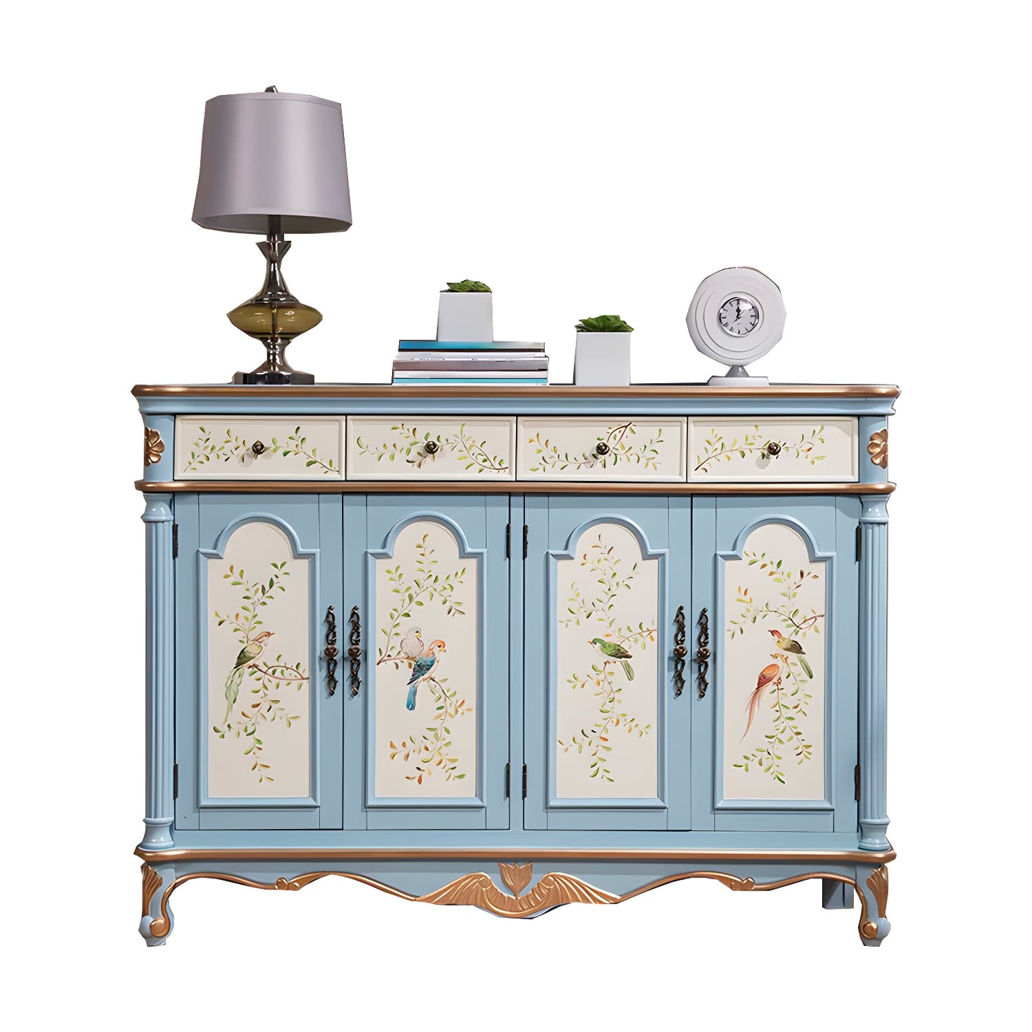 Glam Style Wood Sideboard with Drawers Dining Server for Kitchen thumbnail 10