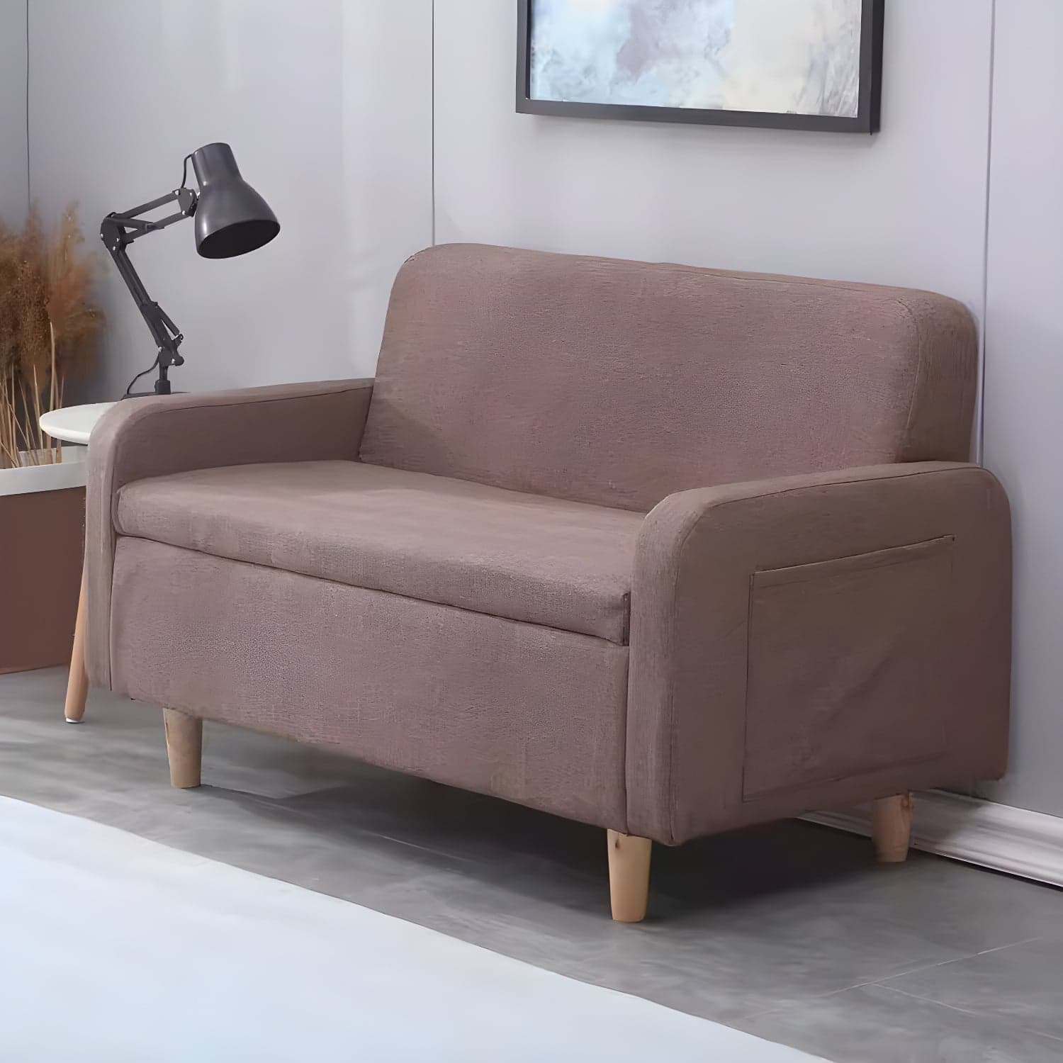 Contemporary Azure/Brown/Magenta Standard Sofa with Hidden Storage thumbnail 8