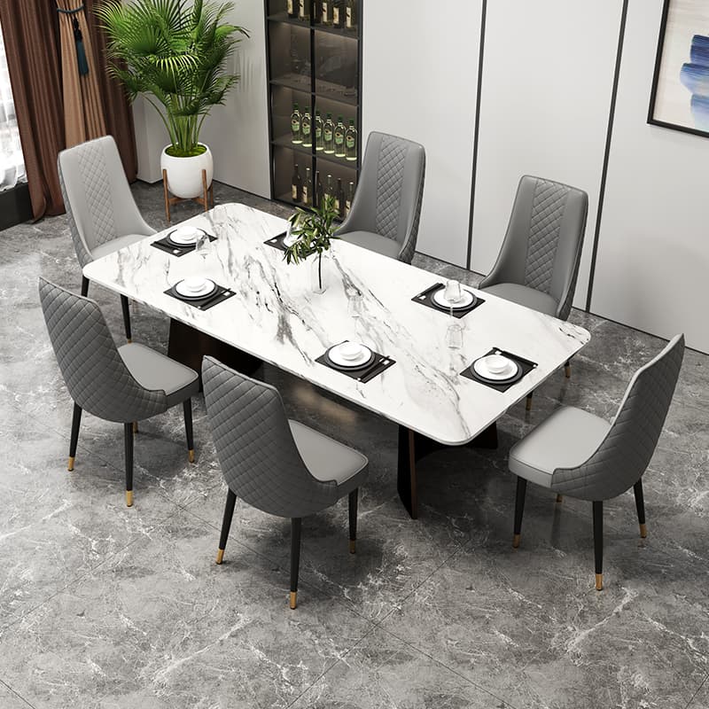 Contemporary Restaurant Armless Chair with Solid Back Panel, Upholstered Metal Legs thumbnail 11