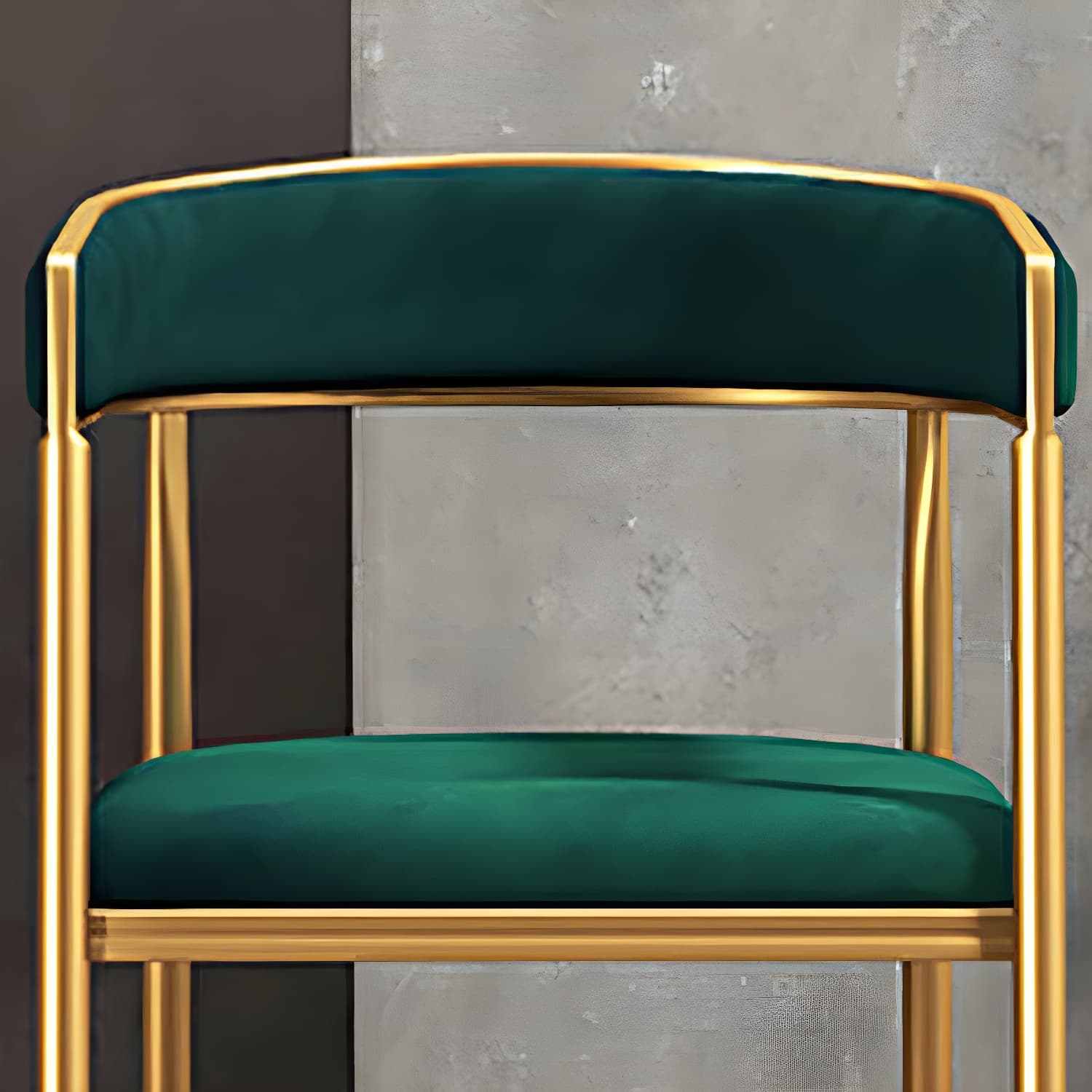 Glam Gold Metal Arm Chair Open Back Dining Side Chair with Upholstered thumbnail 17