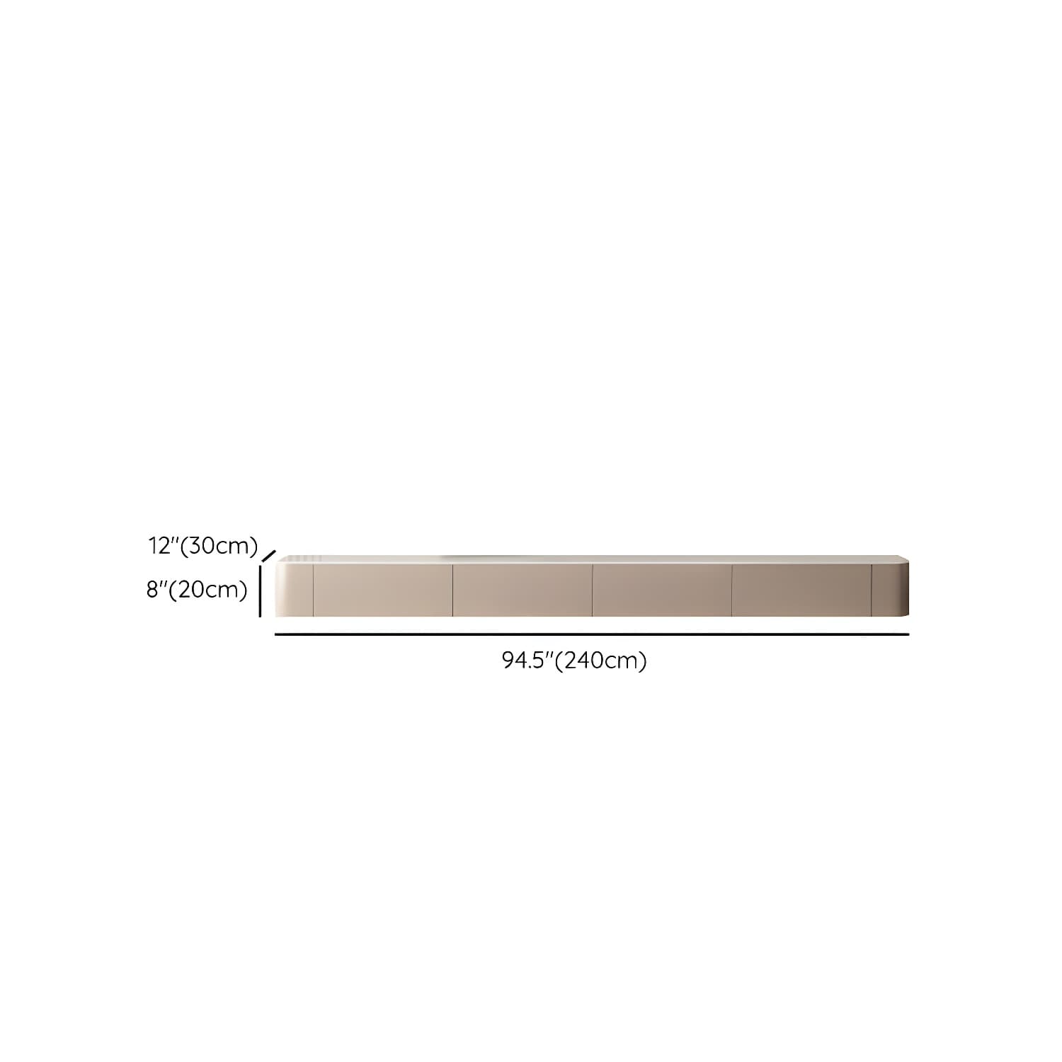 Brown Modern TV Stand with Floating Mount Design, Drawers, and Cable Management thumbnail 13