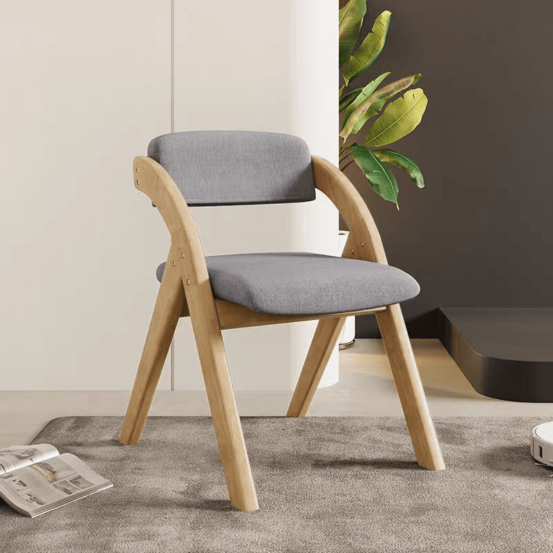 Casual Collapsible Side Chair with Midnight Black/Walnut/Wood Grain Rubberwood Legs and Upholstered Uncovered Back thumbnail 12