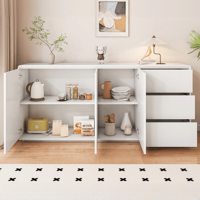 Contemporary Sideboard with 3 Drawers, Closet, Standard/Wide/Narrow Sizes, 1 Shelf, Kitchen Cupboards, and 2/3/Single Doors thumbnail 8