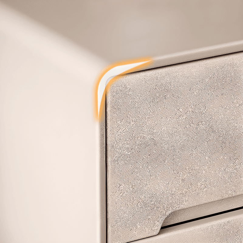 Trendy Drawer Storage Bedside Table with 2 Drawers and Vinyl Leather Countertop thumbnail 10
