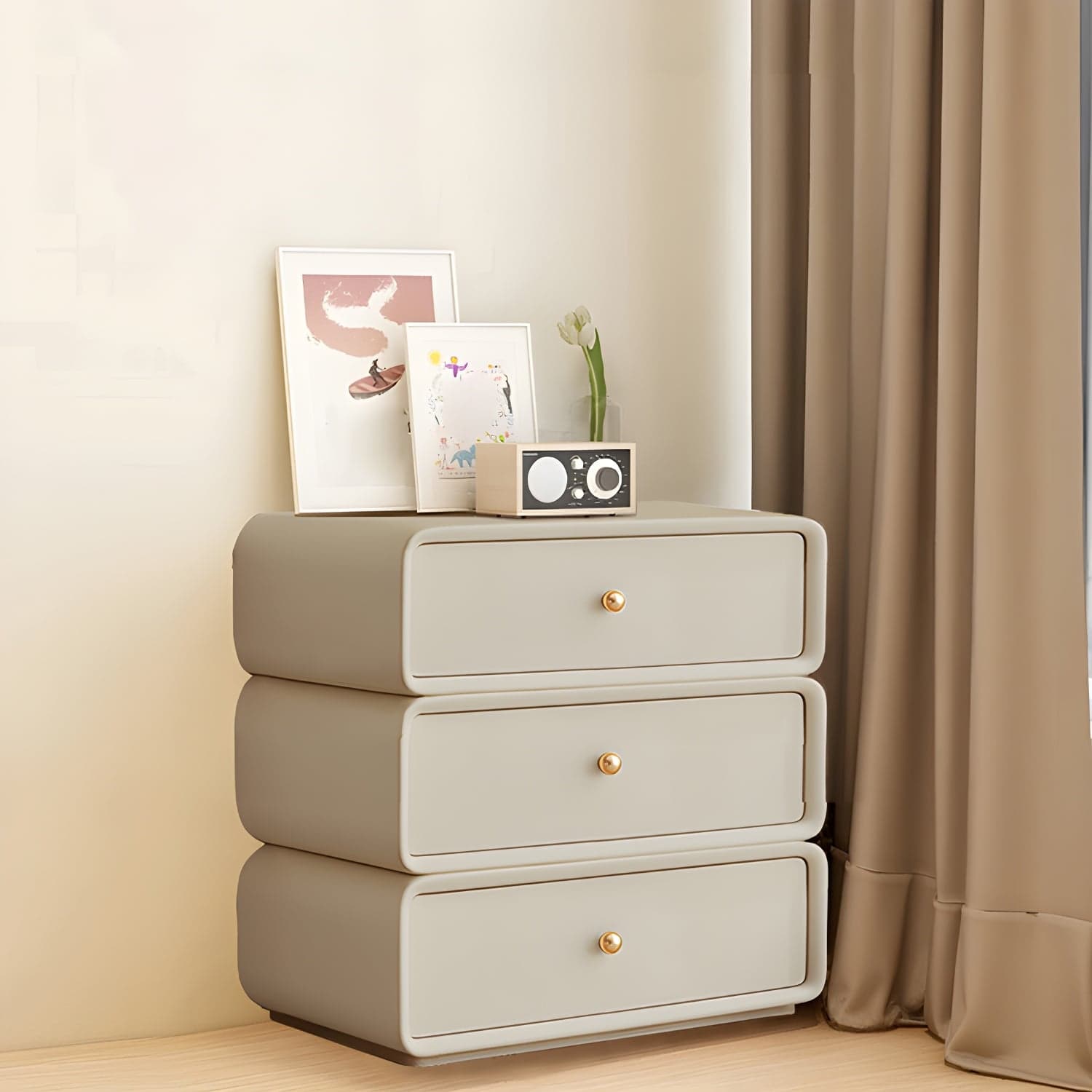 Modern Light Wood Dressers with Solid Wood Construction and Soft-Close Drawers thumbnail 3