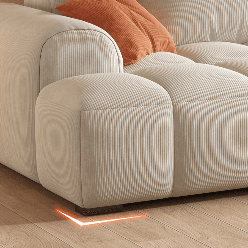 Vibrant Peony/Cerulean/Tangerine Color Sofa Couch with Round Arm and Concealed Support thumbnail 18